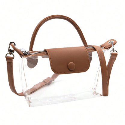 Long Strap Clear Bag Stadium Approved, Adjustable Crossbody Shoulder Purse For Women Concerts Sports Events,Christmas Gift For Men Women