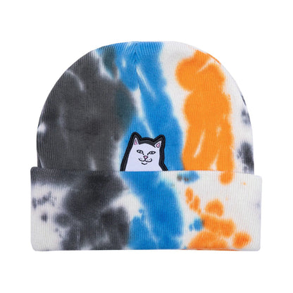 Lord Nermal Beanie (Blue / Orange Tie Dye) - Four Street