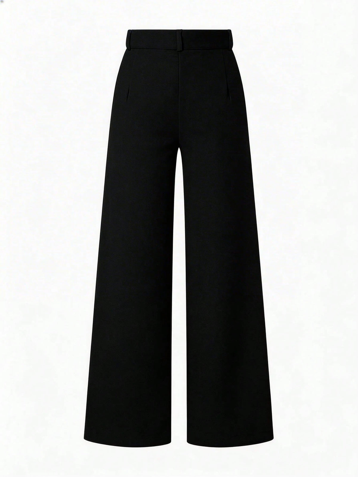 LUNE Women's Solid Color Pleated Slant Pocket Casual Wide Leg Pants Blue Pants Wide-Leg Trousers Women's Pants