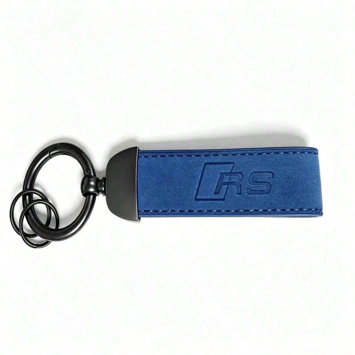 Luxury Car Keychain For Men Leather Style Key Holder With Metal Ring Sporty Auto Accessories Gift