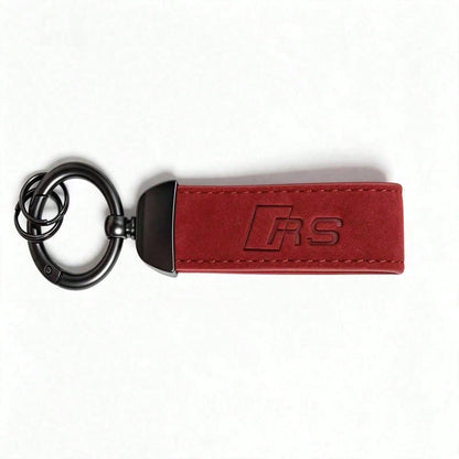 Luxury Car Keychain For Men Leather Style Key Holder With Metal Ring Sporty Auto Accessories Gift