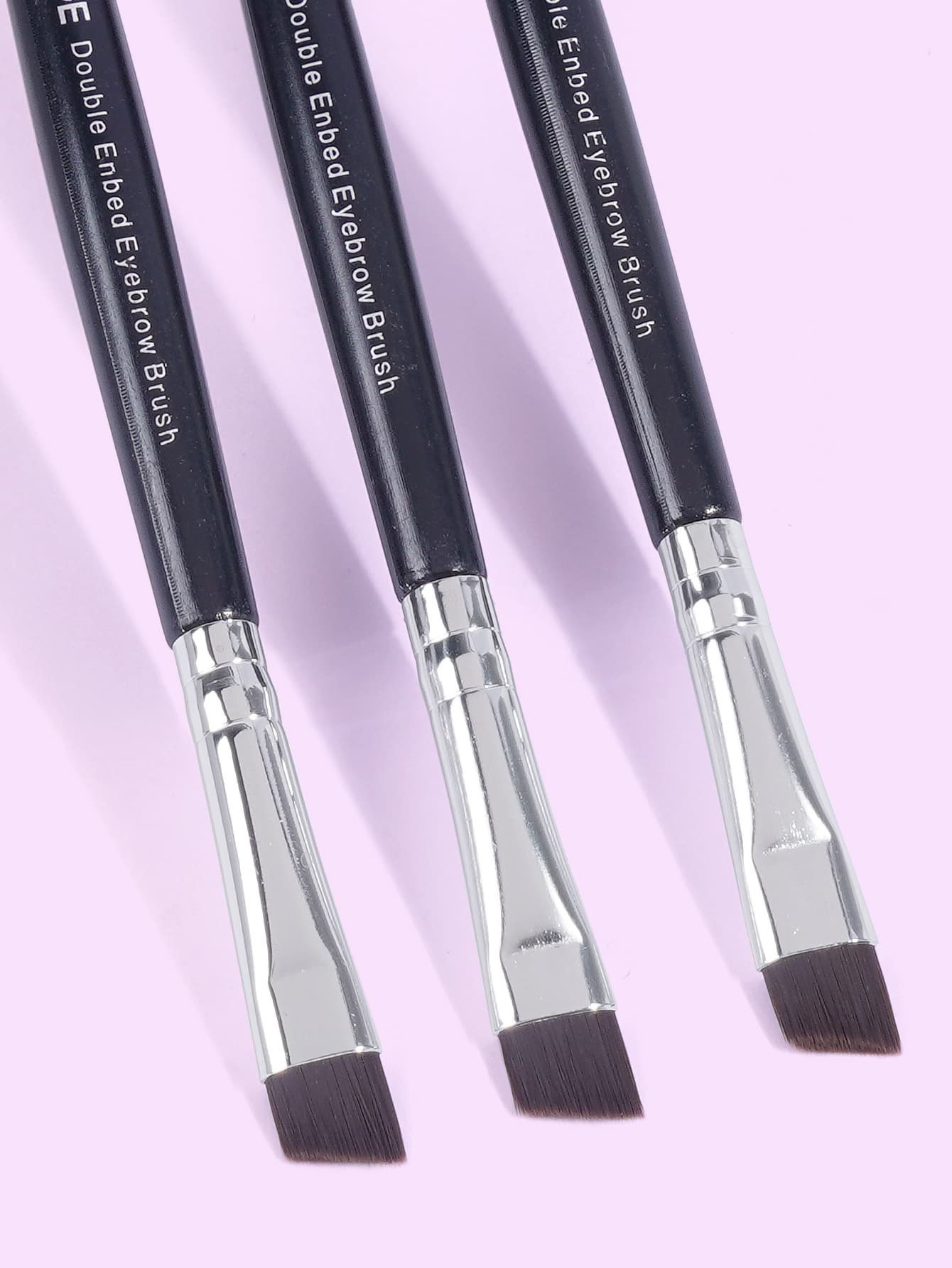 MAANGE 3pcs Professional Dual-Ended Eyebrow Brush Set, Makeup Tools, Soft Fibers, Convenient Carry, Travel Essential, Eyebrow Brush, Eyeshadow Brush