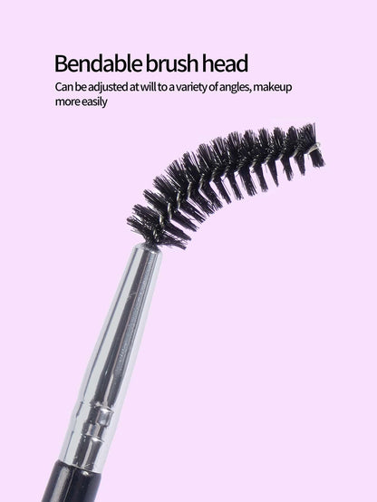 MAANGE 3pcs Professional Dual-Ended Eyebrow Brush Set, Makeup Tools, Soft Fibers, Convenient Carry, Travel Essential, Eyebrow Brush, Eyeshadow Brush