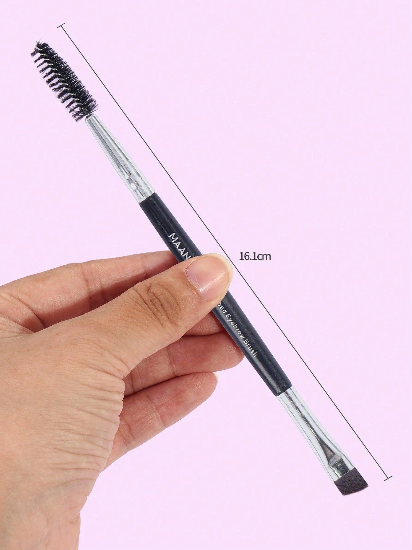 MAANGE 3pcs Professional Dual-Ended Eyebrow Brush Set, Makeup Tools, Soft Fibers, Convenient Carry, Travel Essential, Eyebrow Brush, Eyeshadow Brush
