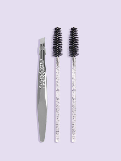 MAGEFY 7 Pairs Of Natural Full False Eyelashes&1pc Eyelash Tweezers&2pcs Disposable Eyelash Brush, Thick Curling Fluffy Eyelashes For Party Use Manga Eyelashes, Travel Essentials Strip Lashes, Lashes