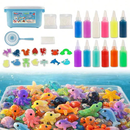 Magic Water Elf Toy Kit, Aqua Fairy Water Gel Kit,Christmas Gifts For Kids Ages With 12 Gels And 6 Molds, DIY Squishy Maker Set, Kids Christmas Gifts, DIY Crafts For Boys And Girls Ages 3+