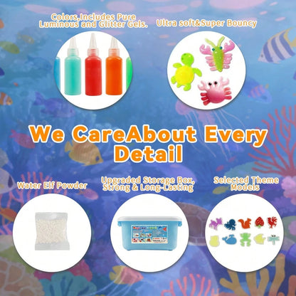 Magic Water Elf Toy Kit, Aqua Fairy Water Gel Kit,Christmas Gifts For Kids Ages With 12 Gels And 6 Molds, DIY Squishy Maker Set, Kids Christmas Gifts, DIY Crafts For Boys And Girls Ages 3+