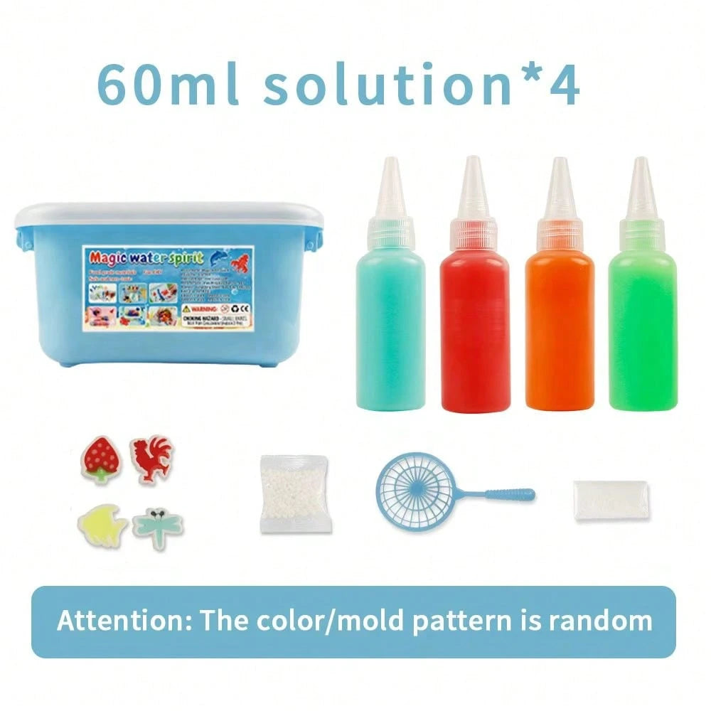 Magic Water Elf Toy Kit, Aqua Fairy Water Gel Kit,Christmas Gifts For Kids Ages With 12 Gels And 6 Molds, DIY Squishy Maker Set, Kids Christmas Gifts, DIY Crafts For Boys And Girls Ages 3+