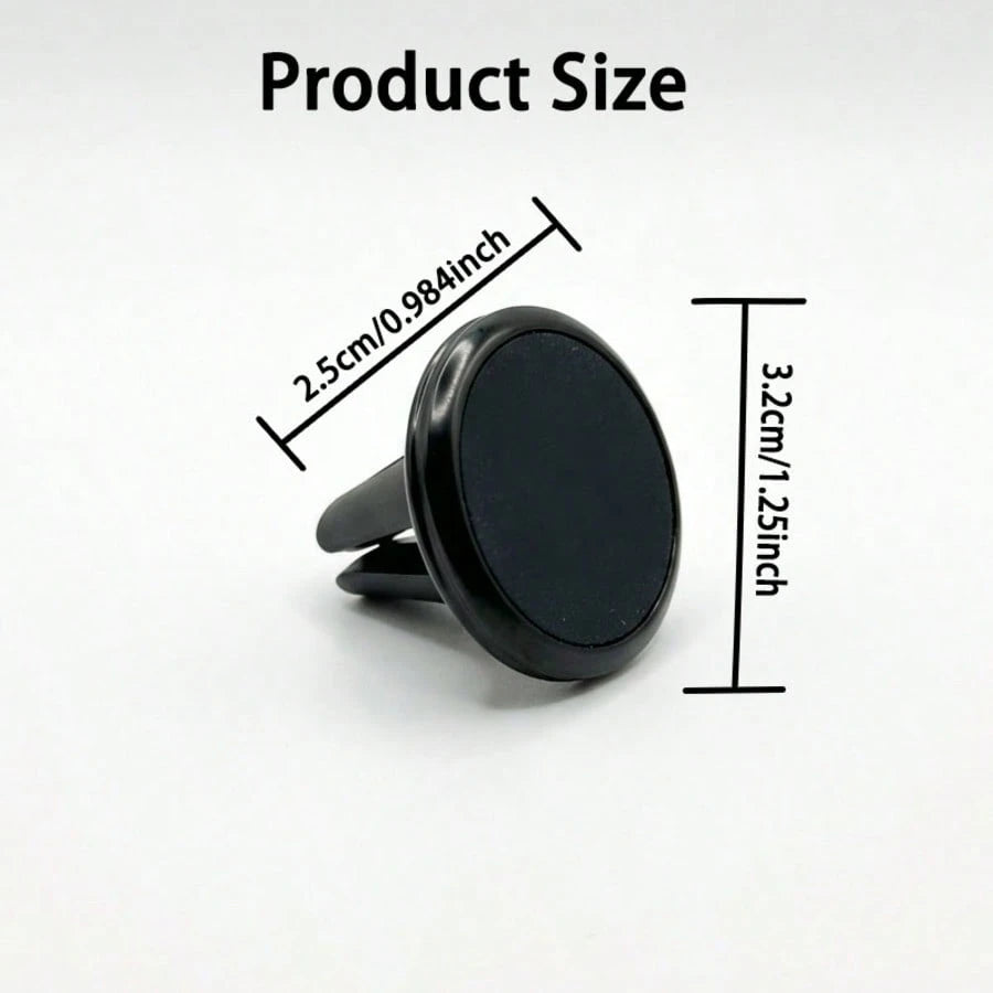 Magnetic Car Phone Holder, Air Vent Mount, Compact Design, Strong Grip, 360° Adjustable, Easy Installation, Universal