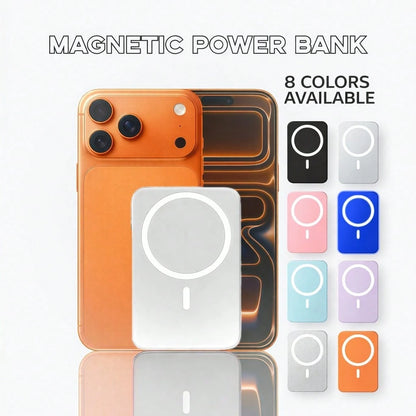 Magnetic Power Bank 5000/10000mAh, Wireless Portable Charger, 20W Fast Charging Magnetic Battery Pack With USB-C, Compatible With Magsafe IOS 15/15 Plus/15 Pro/15 Pro Max, IOS 14/13/12 Series Suitable