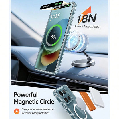 Magnetic Shockproof Transparent Acrylic Wireless Charging Phone Case For G(2025) 5G G(2026) 5G G34 G86 G45 Edge 50 60 Stylus Edge 50 Pro Stylus 5G