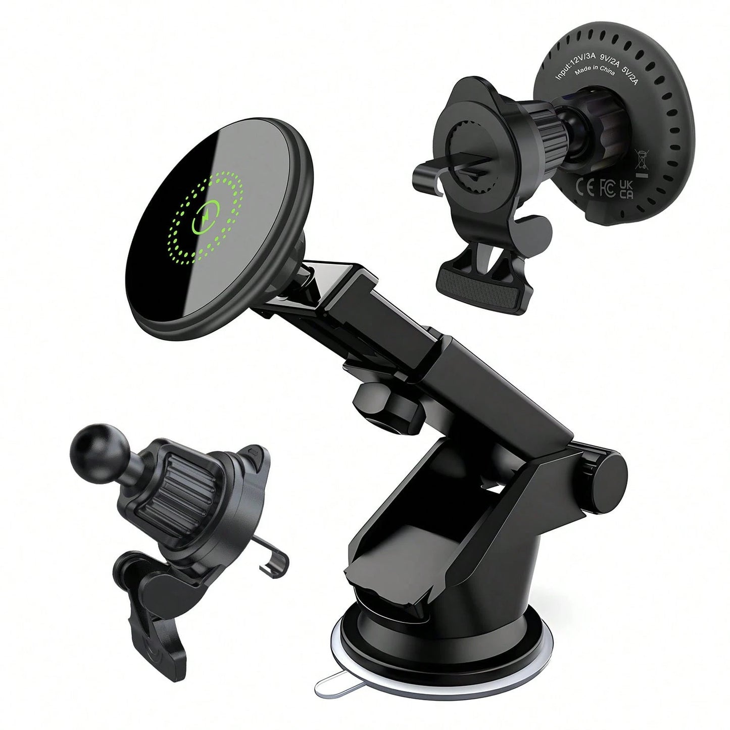Magnetic Wireless Car Charger, 2 In 1 Fast Charging Magnetic Car Charger Mount Phone Holder Compatible With IPhone 17 16 15 14 13 12 Pro Max/Plus/Mini Car Accessories