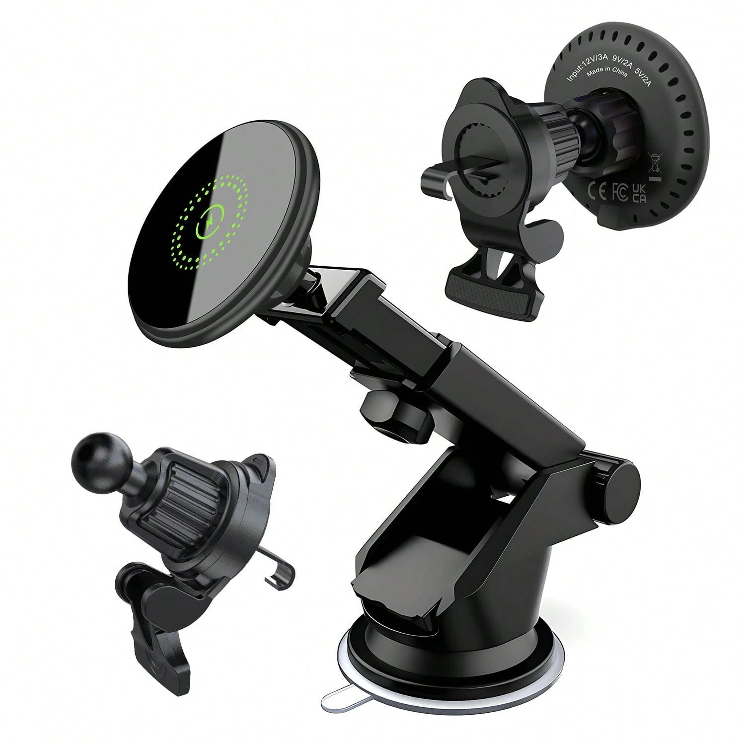 Magnetic Wireless Car Charger, 2 In 1 Fast Charging Magnetic Car Charger Mount Phone Holder Compatible With IPhone 17 16 15 14 13 12 Pro Max/Plus/Mini Car Accessories