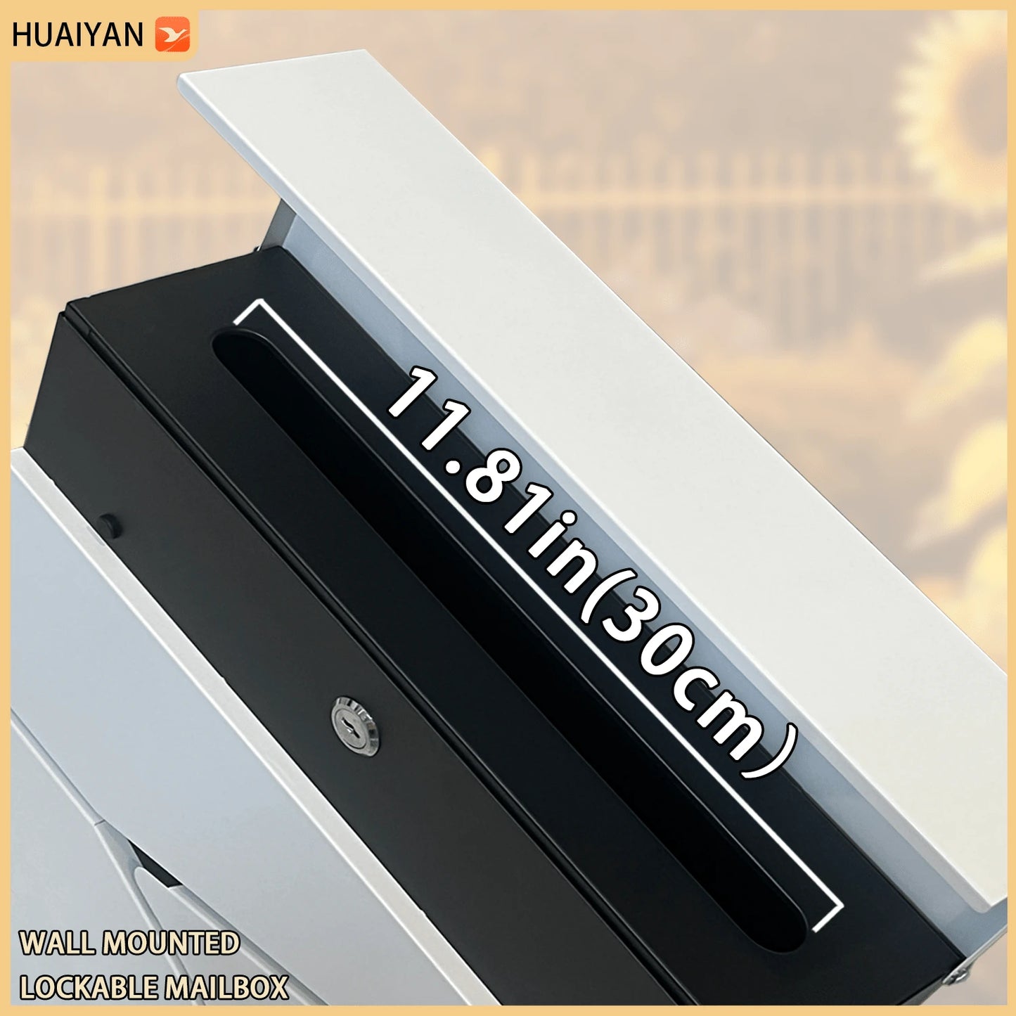 Mailbox, Wall-Mounted Metal Mailbox, Weather-Resistant Rust-Proof Outdoor Lockable Mailbox, Includes All Installation Hardware, Mailbox, Mailbox