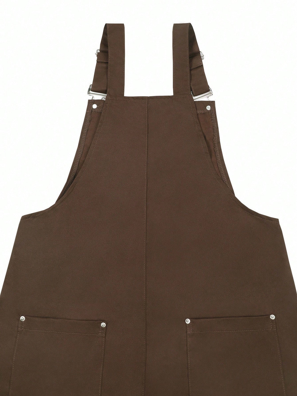 Manfinity EMRG Men's Casual Fashion Versatile Bib Overalls, With Patch Design, Oversized, Summer, Fall Brown Overalls Baggy Overalls Men's Overalls Loose Overalls