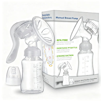 Manual Breast Pump- Adjustable Suction Silicone Hand Pump Breastfeeding, Small Portable Manual Breast Milk Catcher Baby Feeding Pumps & Accessories