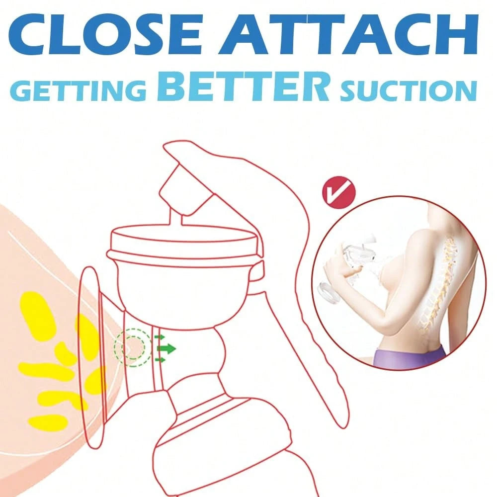 Manual Breast Pump- Adjustable Suction Silicone Hand Pump Breastfeeding, Small Portable Manual Breast Milk Catcher Baby Feeding Pumps & Accessories