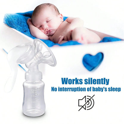 Manual Breast Pump- Adjustable Suction Silicone Hand Pump Breastfeeding, Small Portable Manual Breast Milk Catcher Baby Feeding Pumps & Accessories