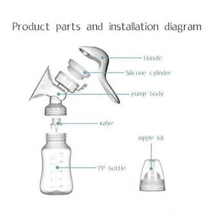 Manual Breast Pump- Adjustable Suction Silicone Hand Pump Breastfeeding, Small Portable Manual Breast Milk Catcher Baby Feeding Pumps & Accessories