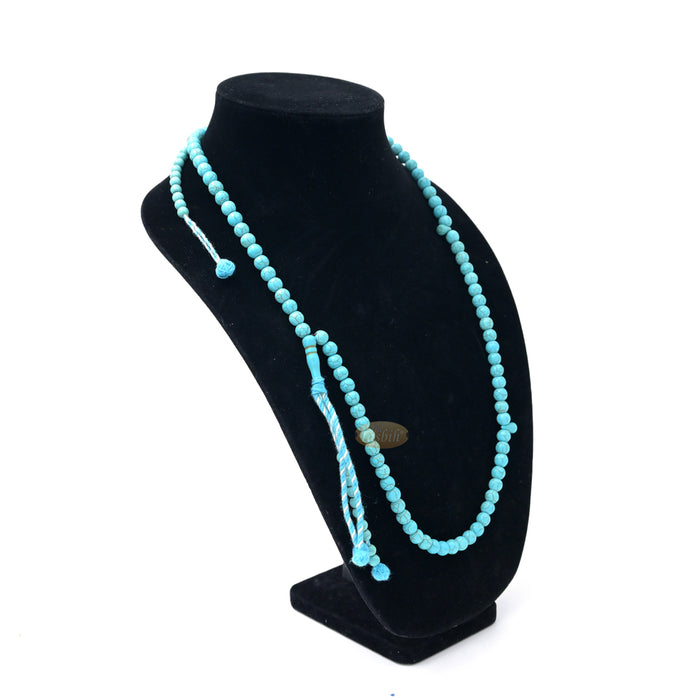 Manufactured Turquoise 99-Bead Tasbih - 8mm Muslim Prayer Beads with Adjustable Marker