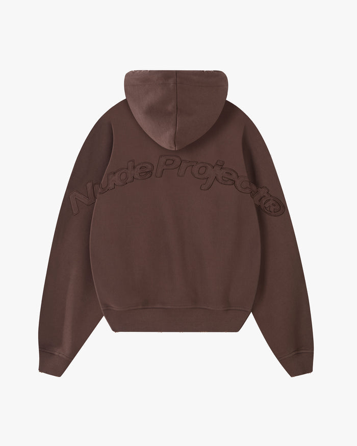 Marble Hoodie Brown