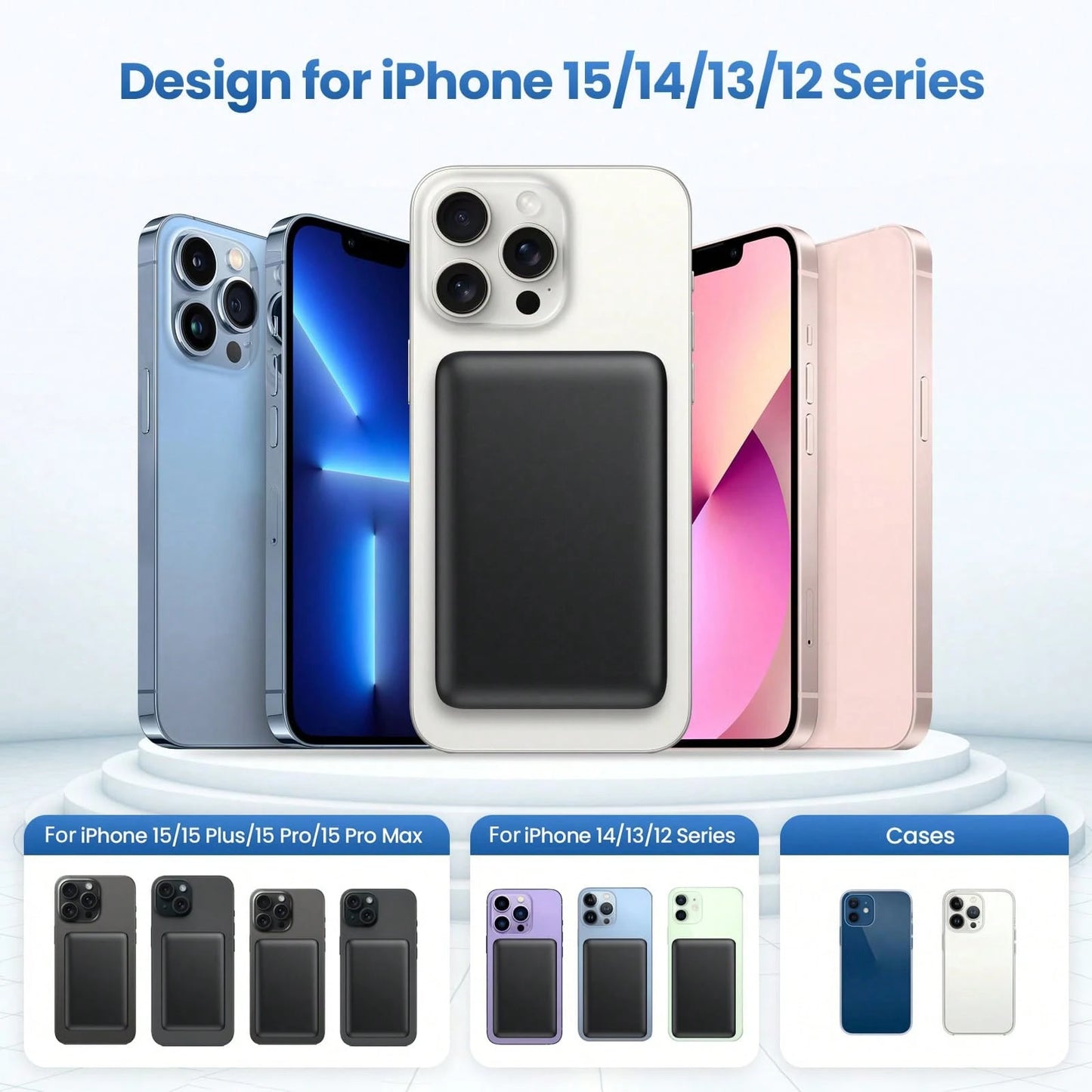 Matching Style Vol. 3 Magnetic Wireless Power Bank 5500mAh Mobile Power Supply 18W Ultra-Fast Charging Portable Mobile Phone Charger Compatible With Iphone17/1615/14/13/12pro Max AIR Device/Android (U