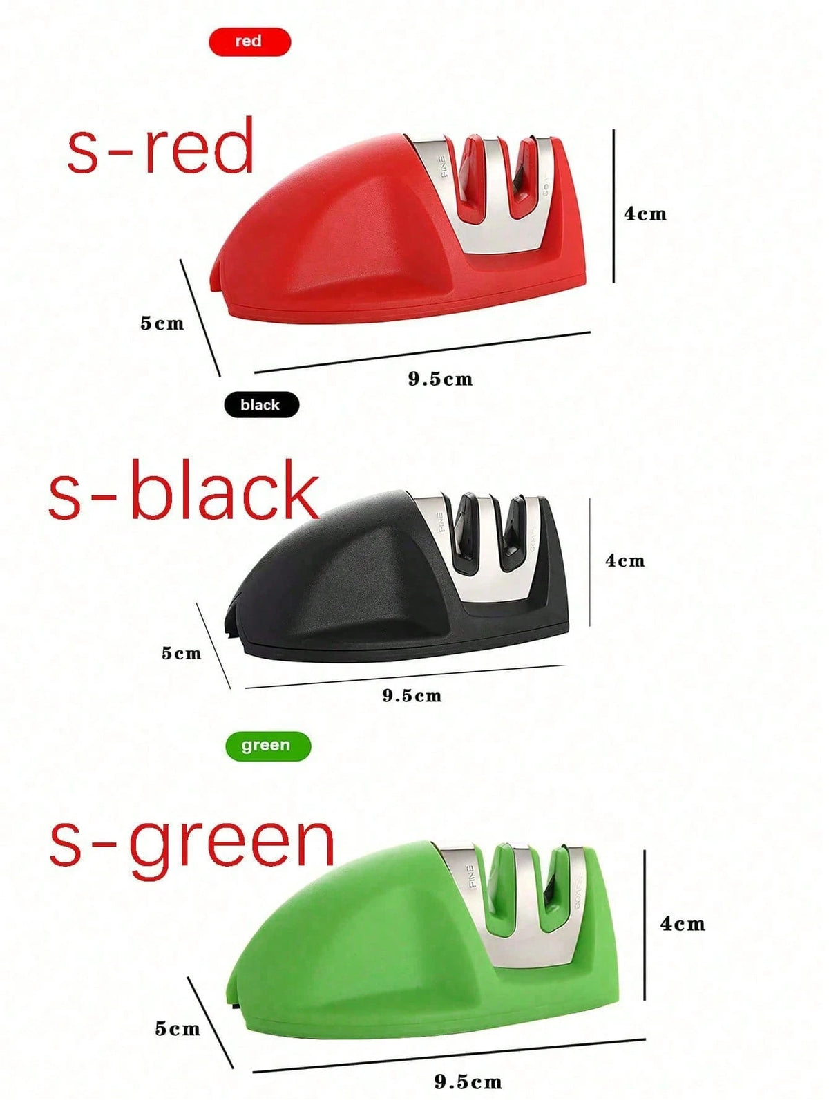 mayzolla 1pc/2pcs Handheld Multi-Function 3-Stage Quick Knife Sharpener With Non-Slip Base, Kitchen Knife Accessory Tool