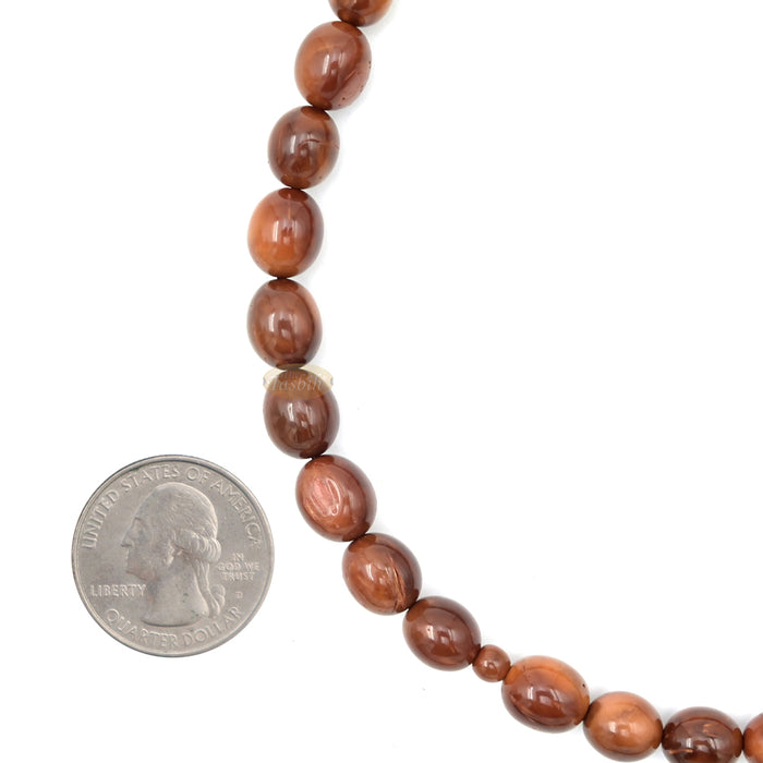 Medium 12x10mm Genuine Kuka Misbaha - Handcrafted 33-bead Muslim Prayer Beads Tasbih