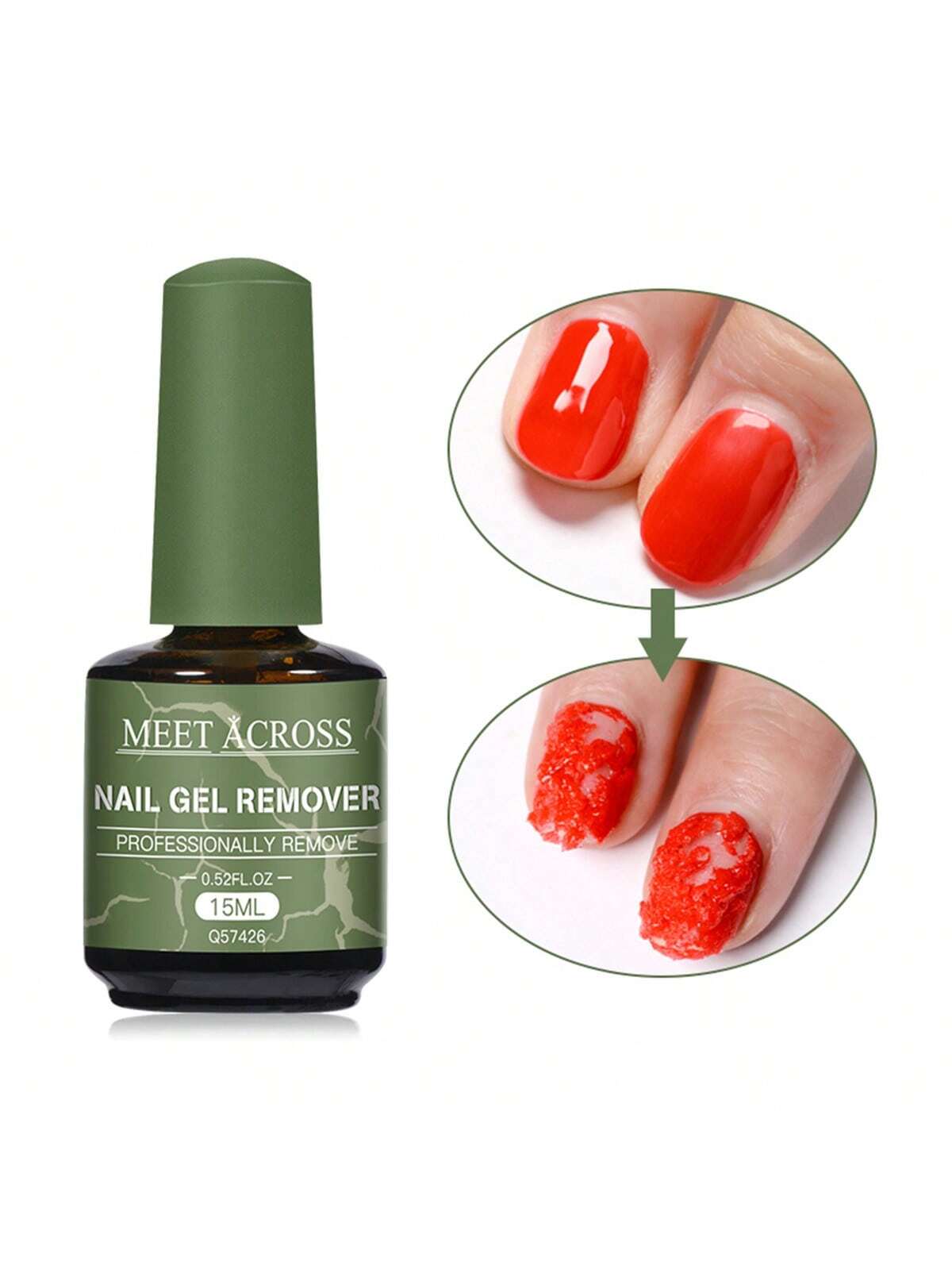 MEET ACROSS 3pcs 15Ml Magic Fast Nail Gel Polish Remover Set, Nail Gel Remover Uv Gel Polish Magic Burst Nail Gel, In 3-5 Mins Quickly Removes Soak-Off Nail Glue Remover Gel Polish Varnish Manicure K