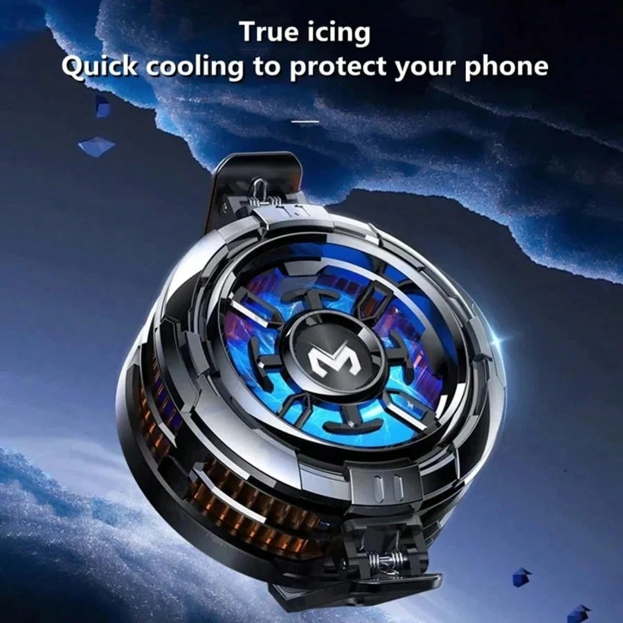 MEMO CX08 2025 New Magnetic Cooling Heat Dissipator, Quick Cooling Phone Cooler, [5V-3A] 15W Charger Adapter Powered No Battery, High-Power For Smartphone, Tablet, Live Streaming, Gaming, Comes With 4