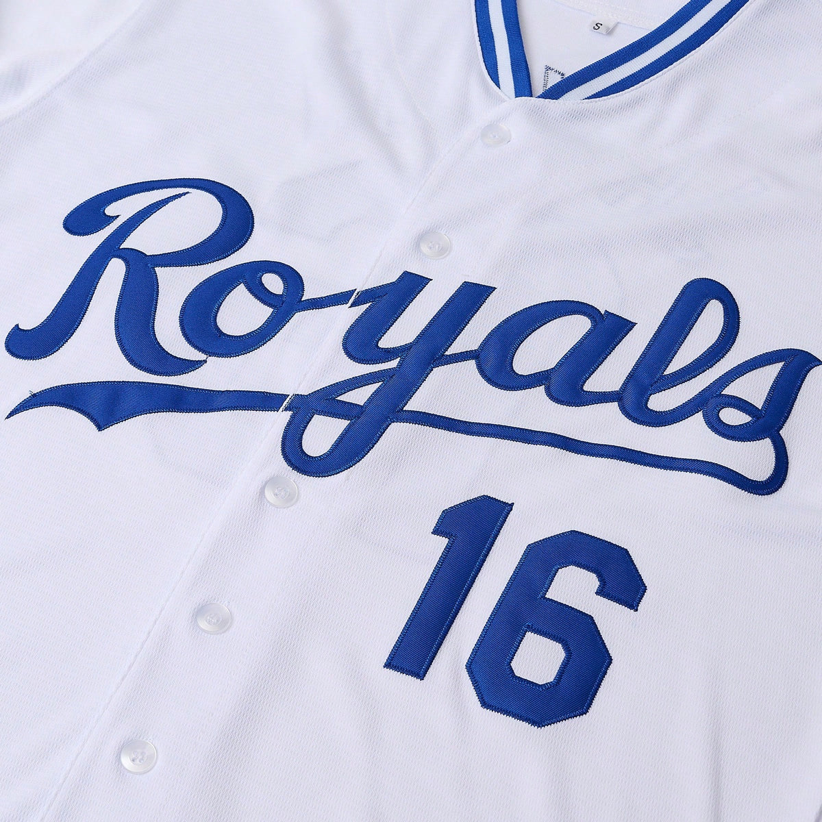 Men's #16 Bo Jackson Kansas City Royals 1989 White Embroidered Baseball Jersey, Baseball Fan Commemorative Gift