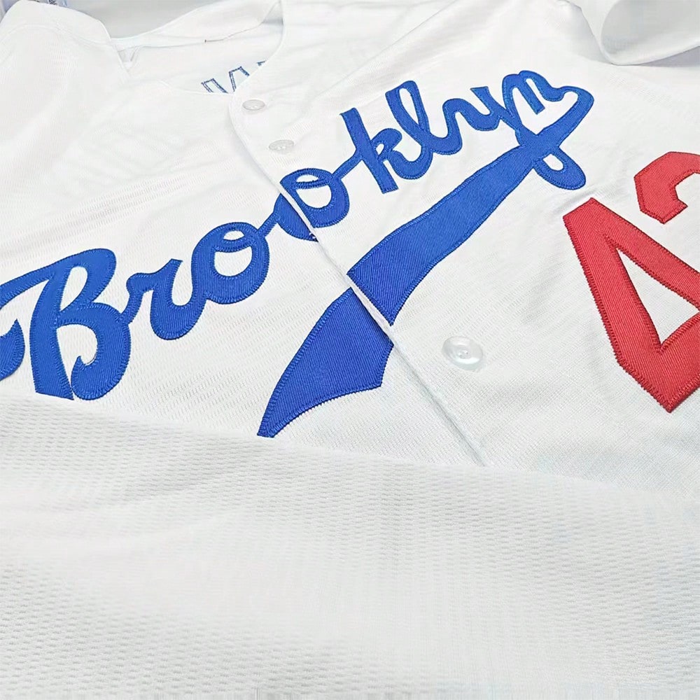 Men's #42 Legend Jackie Robinson White Baseball Jersey,Letter Embroidery Baseball Clothing,Fan Commemorative Gifts