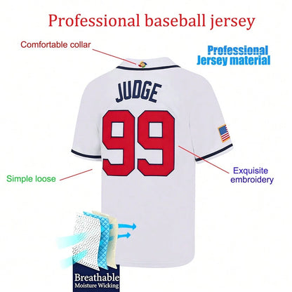 Men's Aaron #99 USA Baseball Jersey,Letter Embroidery 2026 World Baseball Classic Home Baseball Apparel,Game Day Fan Gift