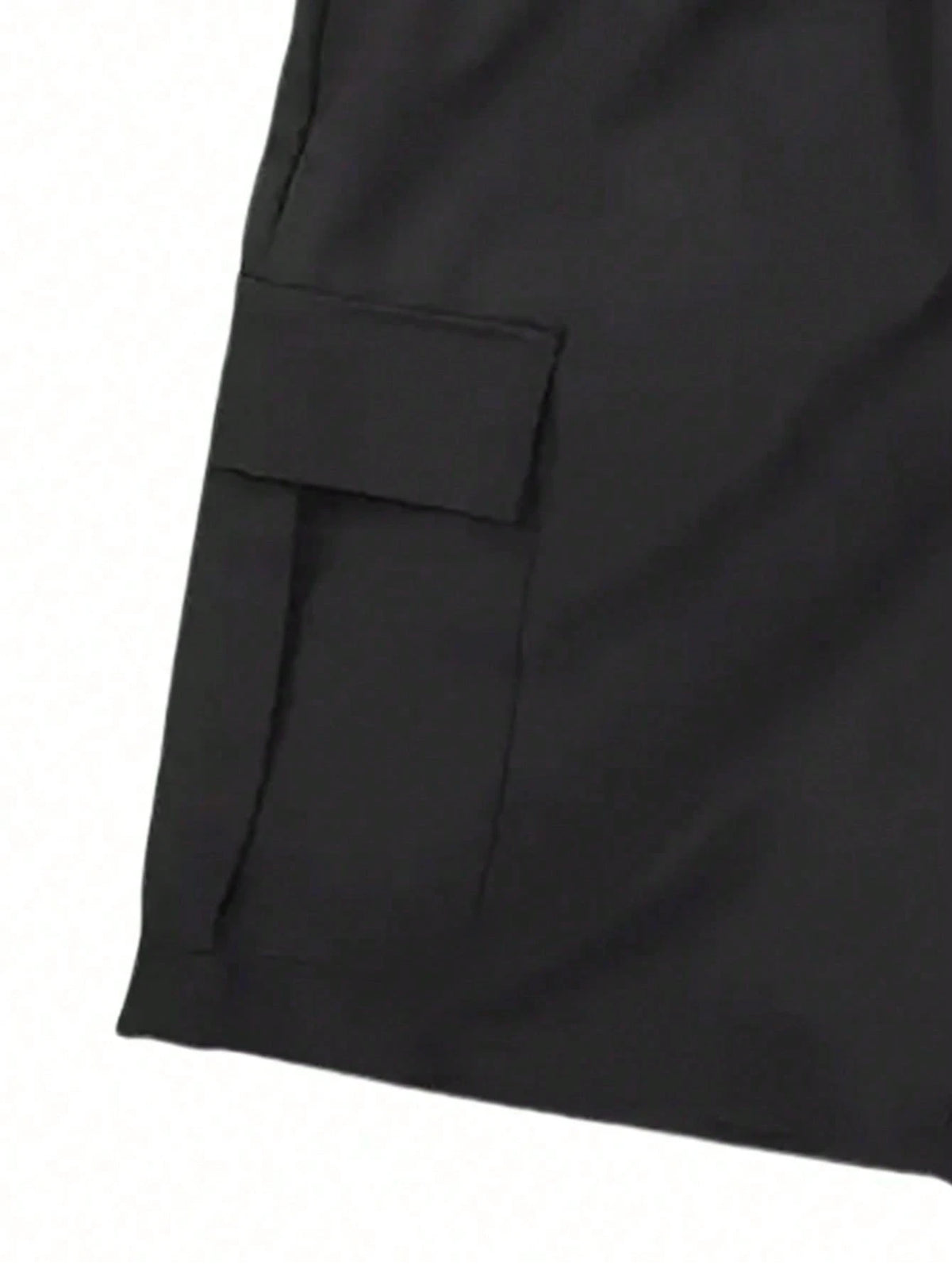 Men's Lightweight Street Style Cargo Shorts- Solid Color Drawstring Elastic Waist Casual Shorts, Summer Sports