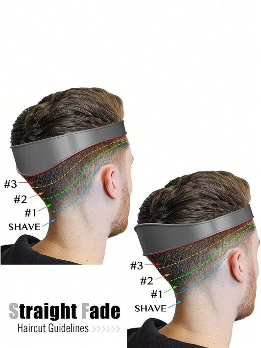 Men's Silicone Haircut Guide- Flexible, Bendable Haircut Guide, Suitable For DIY Home And Travel Use, Soft Grip Hair Styling Tool