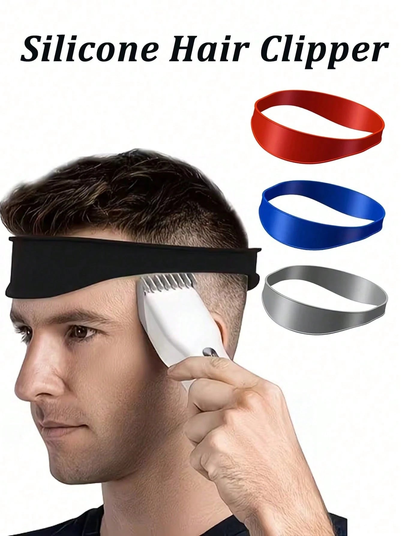 Men's Silicone Haircut Guide- Flexible, Bendable Haircut Guide, Suitable For DIY Home And Travel Use, Soft Grip Hair Styling Tool