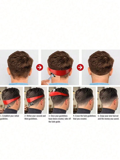 Men's Silicone Haircut Guide- Flexible, Bendable Haircut Guide, Suitable For DIY Home And Travel Use, Soft Grip Hair Styling Tool