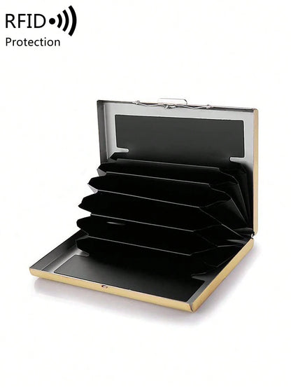 Metal Wallet Stainless Steel Card Holder, Women's Lightweight Portable Card Case, Suitable For Office Workers, Men's Holiday, Anniversary, Birthday Gift, Gift Accessory, Teacher's Day Gift, Casual Car
