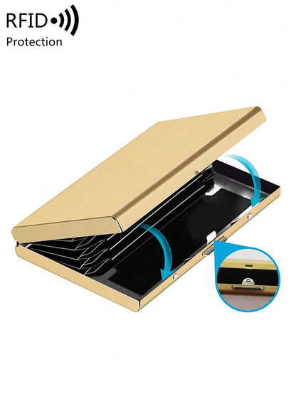 Metal Wallet Stainless Steel Card Holder, Women's Lightweight Portable Card Case, Suitable For Office Workers, Men's Holiday, Anniversary, Birthday Gift, Gift Accessory, Teacher's Day Gift, Casual Car