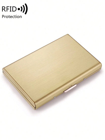 Metal Wallet Stainless Steel Card Holder, Women's Lightweight Portable Card Case, Suitable For Office Workers, Men's Holiday, Anniversary, Birthday Gift, Gift Accessory, Teacher's Day Gift, Casual Car