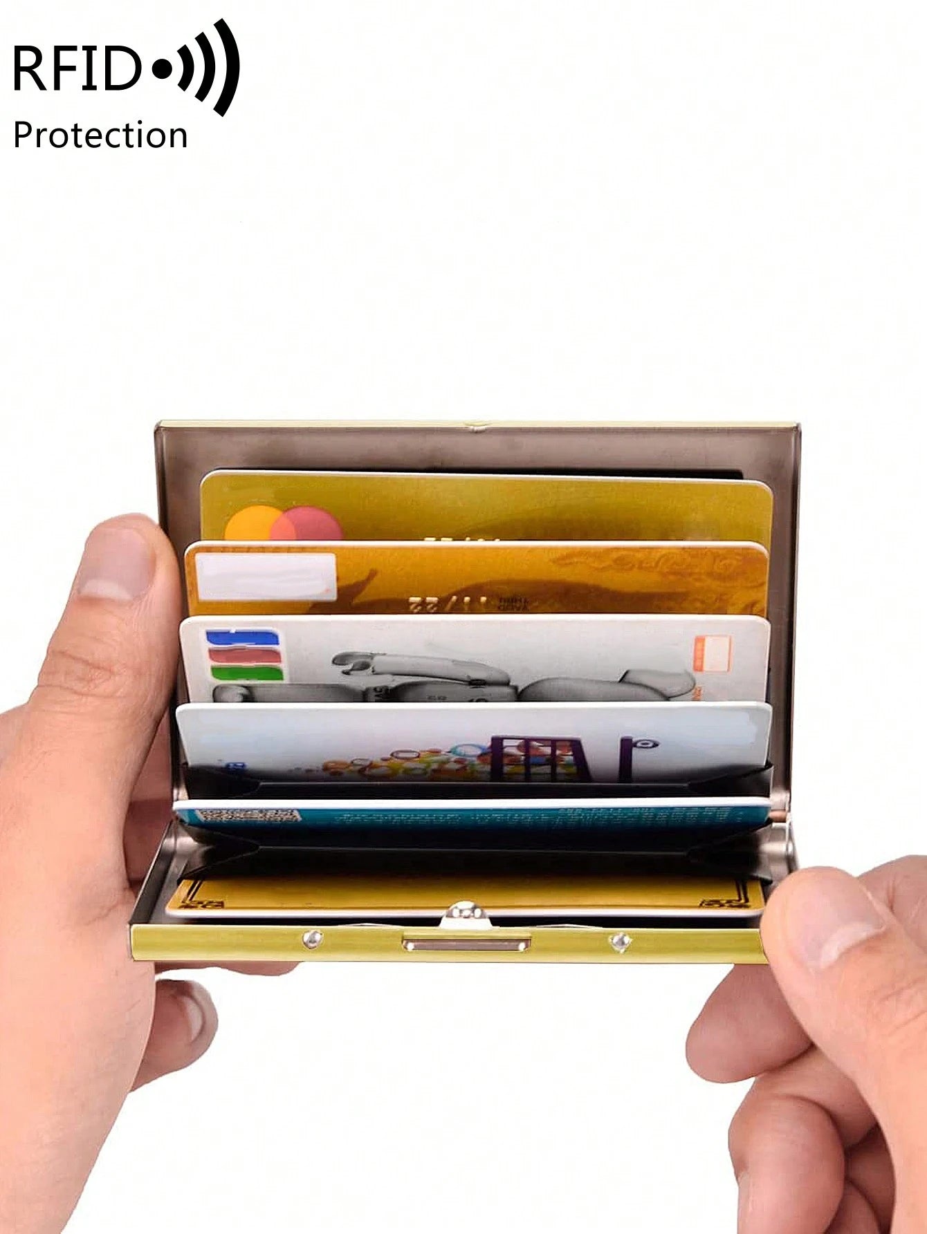 Metal Wallet Stainless Steel Card Holder, Women's Lightweight Portable Card Case, Suitable For Office Workers, Men's Holiday, Anniversary, Birthday Gift, Gift Accessory, Teacher's Day Gift, Casual Car