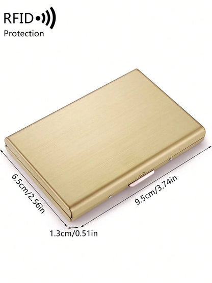 Metal Wallet Stainless Steel Card Holder, Women's Lightweight Portable Card Case, Suitable For Office Workers, Men's Holiday, Anniversary, Birthday Gift, Gift Accessory, Teacher's Day Gift, Casual Car