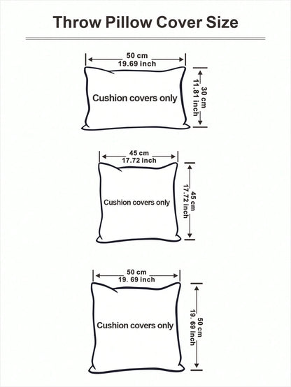 Miater Tasseled Linen Striped Jacquard Decorative Throw Pillow Case For Living Room, Bedroom, Sofa