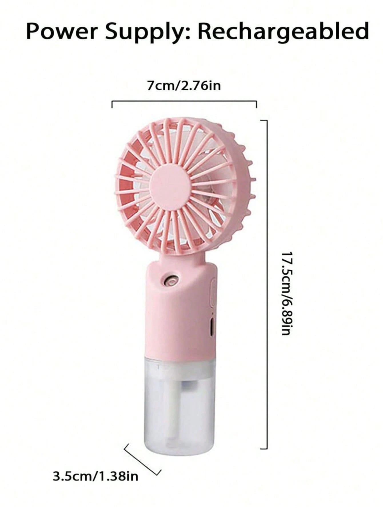 Mini Handheld Mist Fan, Portable Electric Fan, 2-Speed Adjustable, Desktop Fan For Summer, Humidifying & Cooling, Suitable For Indoor/Outdoor Camping, Student Rechargeable Fan, With 500mAh Long-Lastin