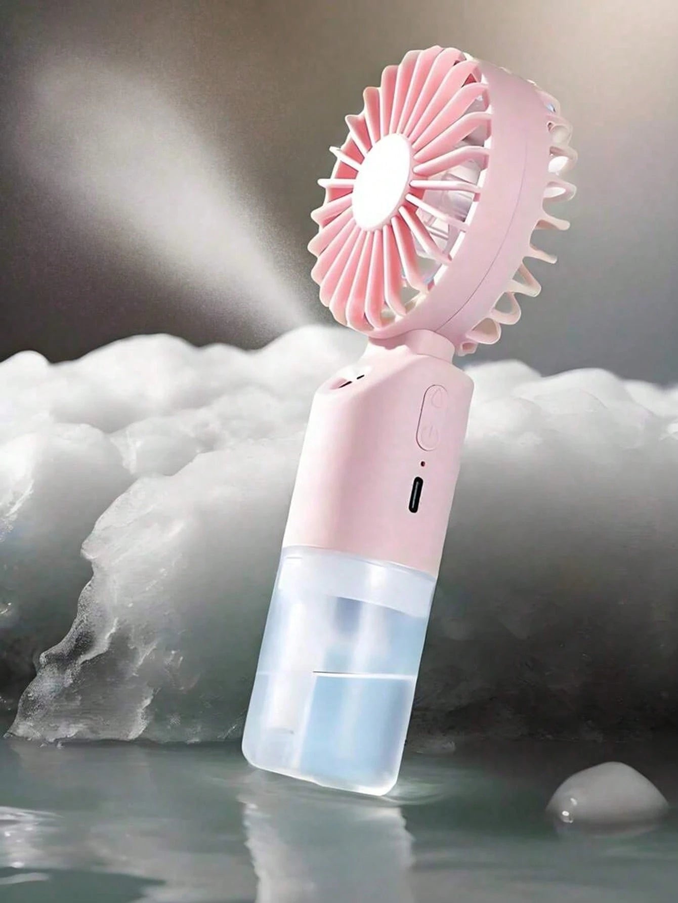 Mini Handheld Mist Fan, Portable Electric Fan, 2-Speed Adjustable, Desktop Fan For Summer, Humidifying & Cooling, Suitable For Indoor/Outdoor Camping, Student Rechargeable Fan, With 500mAh Long-Lastin
