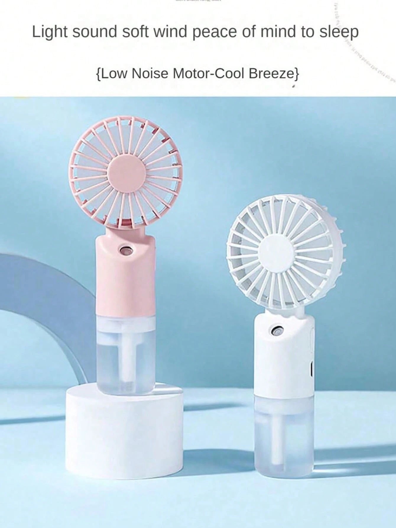 Mini Handheld Mist Fan, Portable Electric Fan, 2-Speed Adjustable, Desktop Fan For Summer, Humidifying & Cooling, Suitable For Indoor/Outdoor Camping, Student Rechargeable Fan, With 500mAh Long-Lastin