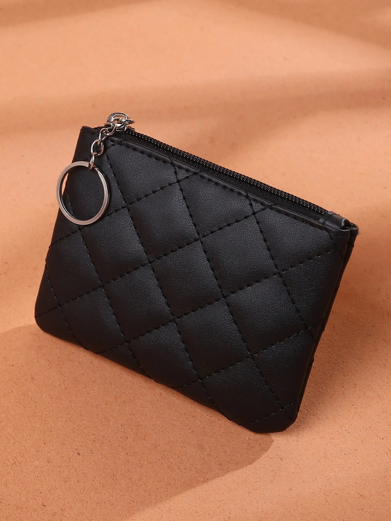 Mini Rhombus Stitching Coin Purse Women Purse Business Casual,Wristlet Wallet