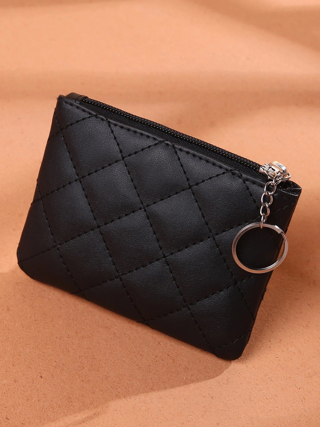 Mini Rhombus Stitching Coin Purse Women Purse Business Casual,Wristlet Wallet