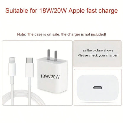 Minimalist Floral Charging Protector Case, Suitable For Apple 14/13/16/15 Series Fast Charging Adapter, 20W Charger Protector Case, Ideal Gift