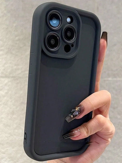 Minimalist Solid Black Shockproof Thick Phone Case Suitable For IPhone 17 Pro Max/17 Pro/17 Air/17/16 Pro Max/16/16 Pro/16 Plus/16E/15/15 Plus/15 Pro/15 Pro Max/11/12/13/14 Pro Max/XS/XR/11 Pro/11 Pro
